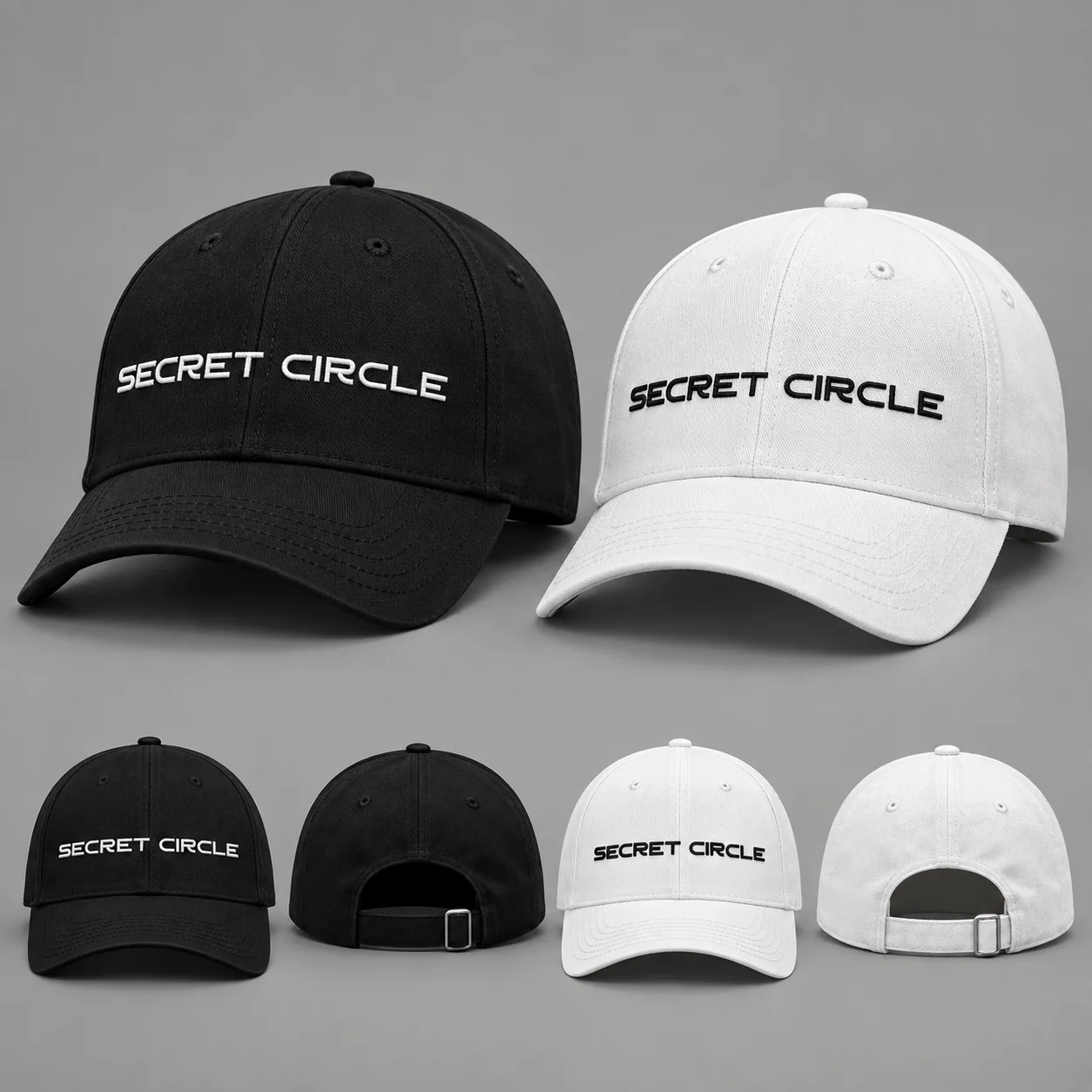Secret Circle black and white caps